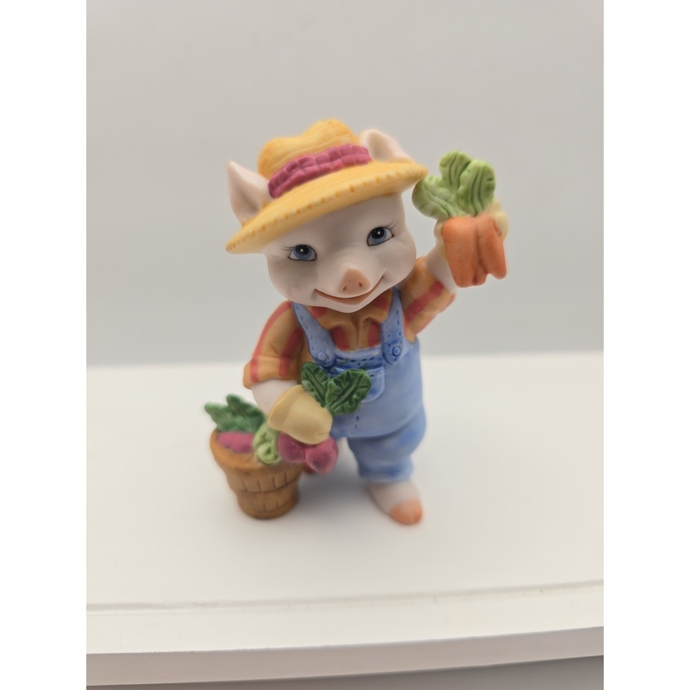 Vintage Bronson Collection Ceramic Pig Gardner Figurine Srilanka